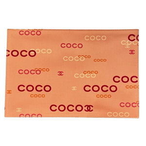 CHANEL Coco Print Clutch Pink GD Bag